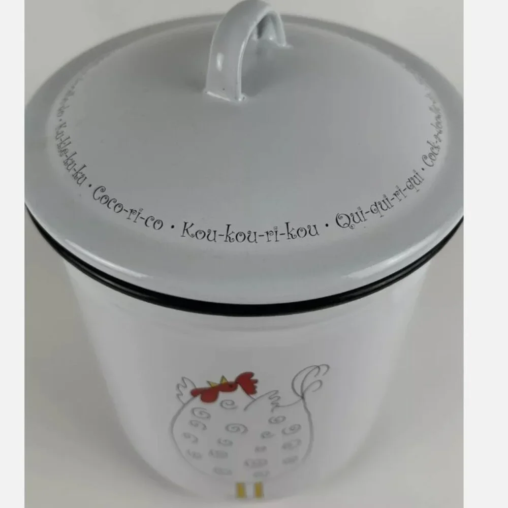 Dillards Rooster Tin Canister Storage Container A Doodle Do Farmhouse Country